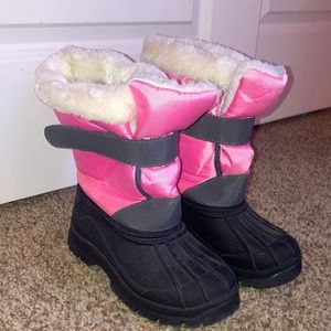 Pink & Black snow boots